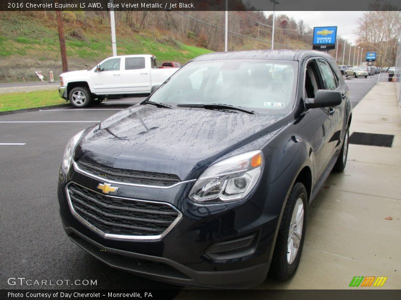 Blue Velvet Metallic / Jet Black 2016 Chevrolet Equinox LS AWD