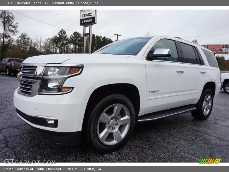 Summit White / Cocoa/Dune 2016 Chevrolet Tahoe LTZ