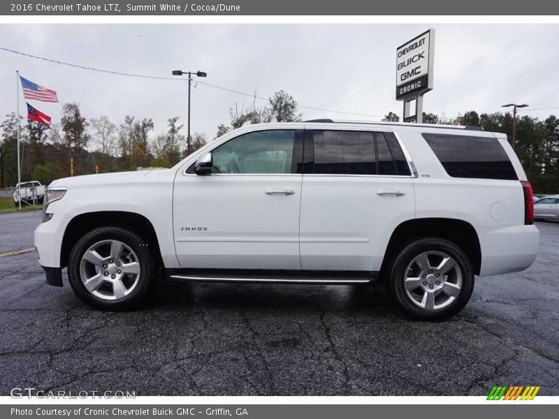 Summit White / Cocoa/Dune 2016 Chevrolet Tahoe LTZ