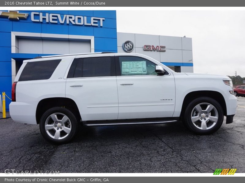 Summit White / Cocoa/Dune 2016 Chevrolet Tahoe LTZ