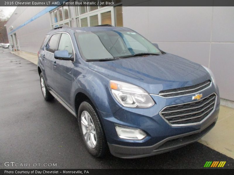 Patriot Blue Metallic / Jet Black 2016 Chevrolet Equinox LT AWD