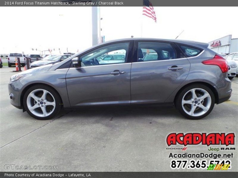 Sterling Gray / Charcoal Black 2014 Ford Focus Titanium Hatchback