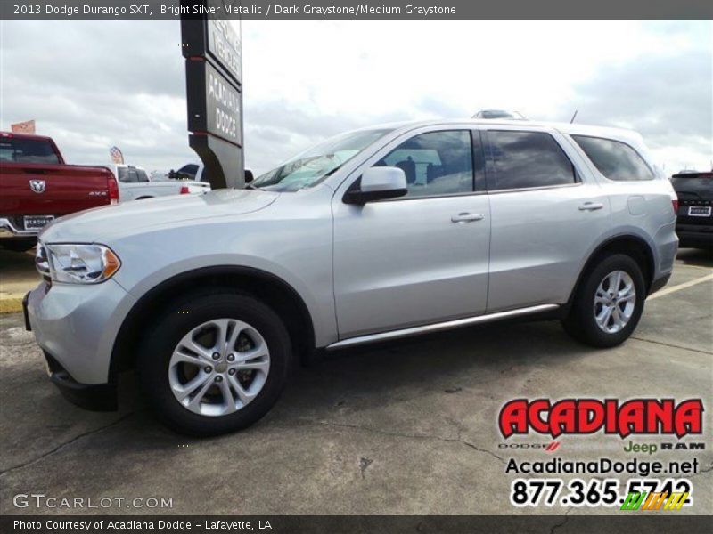 Bright Silver Metallic / Dark Graystone/Medium Graystone 2013 Dodge Durango SXT