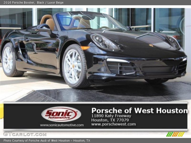 Black / Luxor Beige 2016 Porsche Boxster
