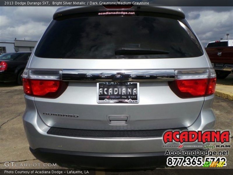 Bright Silver Metallic / Dark Graystone/Medium Graystone 2013 Dodge Durango SXT