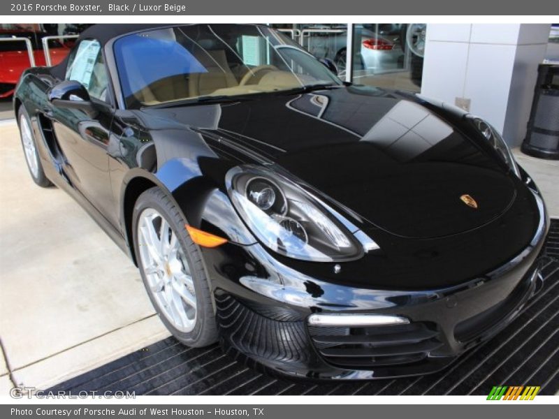 Black / Luxor Beige 2016 Porsche Boxster