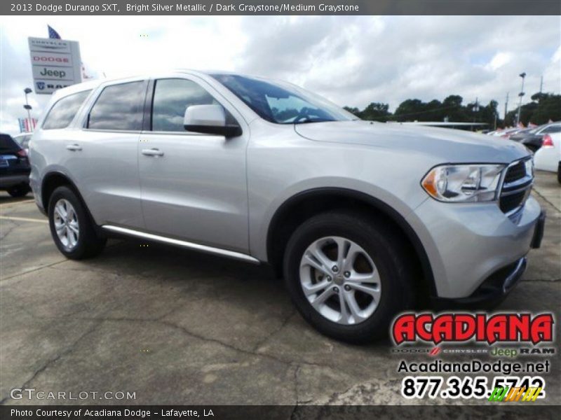 Bright Silver Metallic / Dark Graystone/Medium Graystone 2013 Dodge Durango SXT