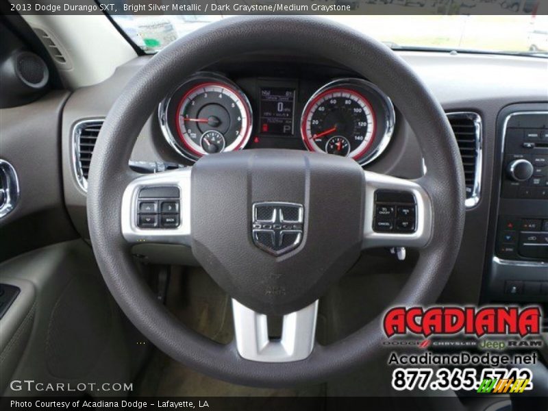 Bright Silver Metallic / Dark Graystone/Medium Graystone 2013 Dodge Durango SXT