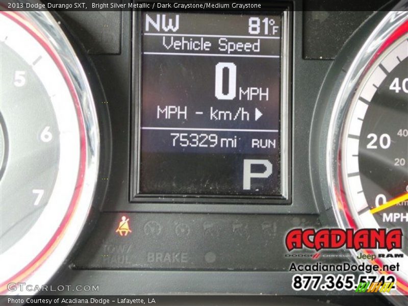 Bright Silver Metallic / Dark Graystone/Medium Graystone 2013 Dodge Durango SXT