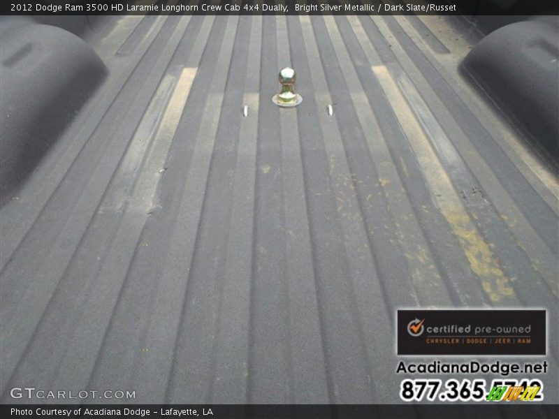 Bright Silver Metallic / Dark Slate/Russet 2012 Dodge Ram 3500 HD Laramie Longhorn Crew Cab 4x4 Dually