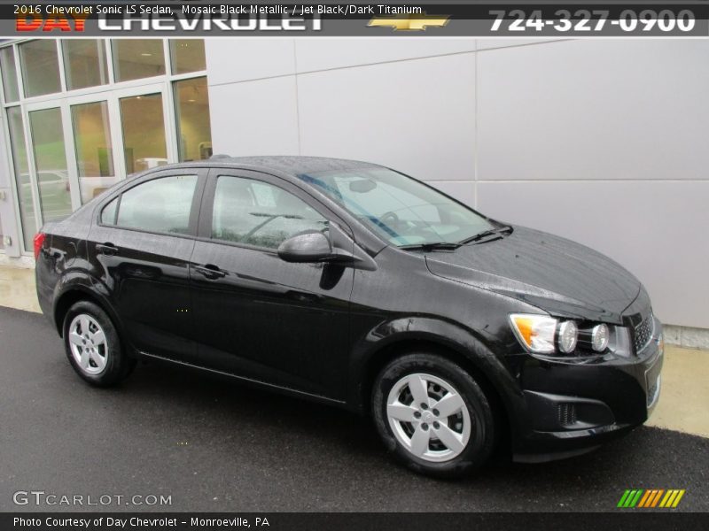 Mosaic Black Metallic / Jet Black/Dark Titanium 2016 Chevrolet Sonic LS Sedan
