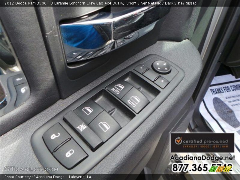 Bright Silver Metallic / Dark Slate/Russet 2012 Dodge Ram 3500 HD Laramie Longhorn Crew Cab 4x4 Dually