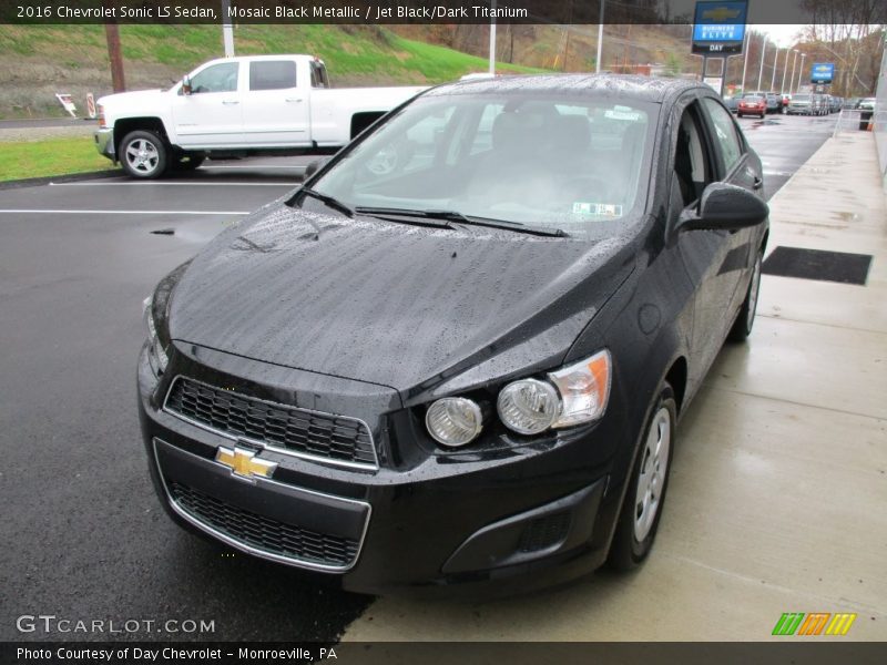 Mosaic Black Metallic / Jet Black/Dark Titanium 2016 Chevrolet Sonic LS Sedan