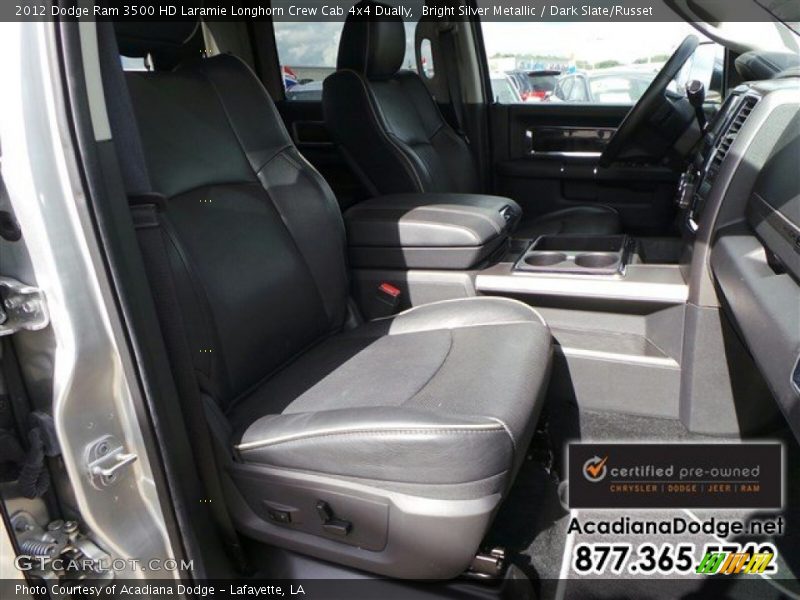 Bright Silver Metallic / Dark Slate/Russet 2012 Dodge Ram 3500 HD Laramie Longhorn Crew Cab 4x4 Dually
