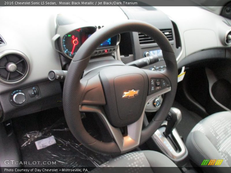 Mosaic Black Metallic / Jet Black/Dark Titanium 2016 Chevrolet Sonic LS Sedan