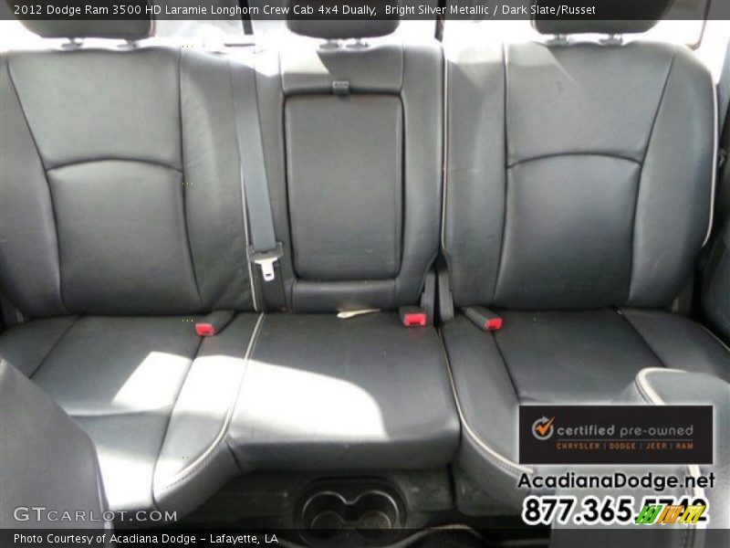 Bright Silver Metallic / Dark Slate/Russet 2012 Dodge Ram 3500 HD Laramie Longhorn Crew Cab 4x4 Dually