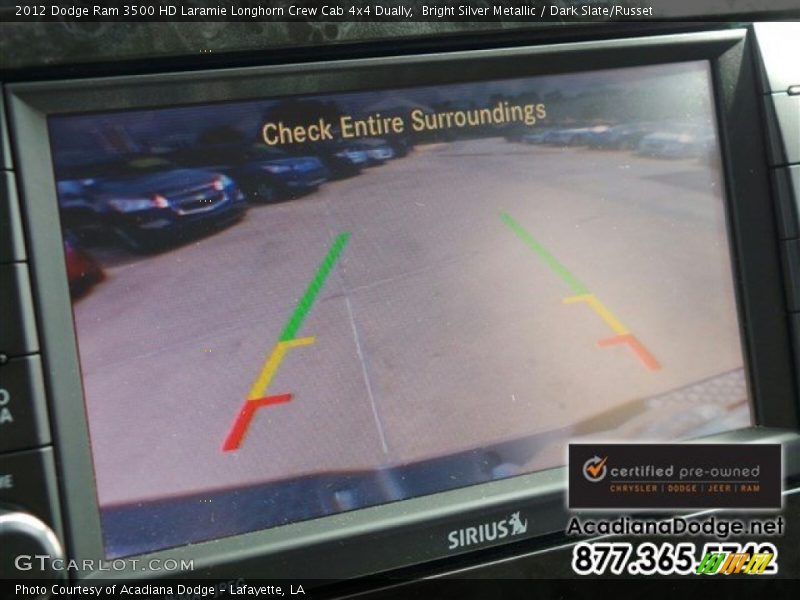 Bright Silver Metallic / Dark Slate/Russet 2012 Dodge Ram 3500 HD Laramie Longhorn Crew Cab 4x4 Dually