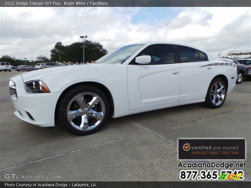 Bright White / Tan/Black 2012 Dodge Charger SXT Plus