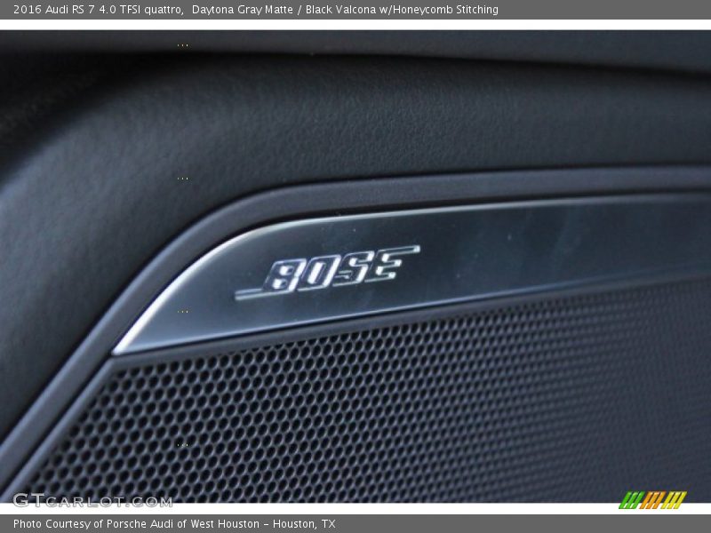 Daytona Gray Matte / Black Valcona w/Honeycomb Stitching 2016 Audi RS 7 4.0 TFSI quattro