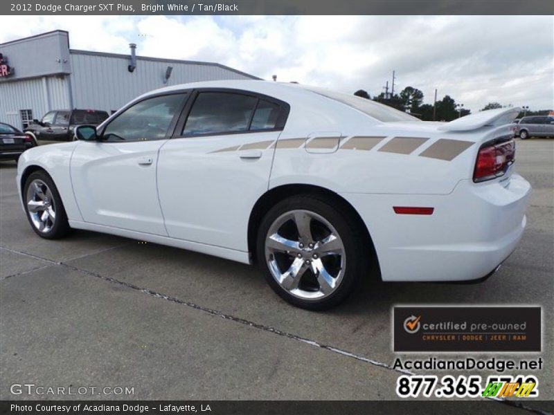 Bright White / Tan/Black 2012 Dodge Charger SXT Plus