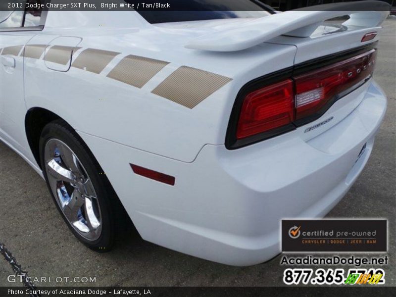 Bright White / Tan/Black 2012 Dodge Charger SXT Plus