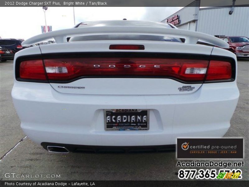 Bright White / Tan/Black 2012 Dodge Charger SXT Plus