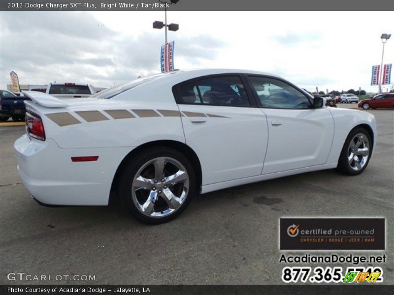 Bright White / Tan/Black 2012 Dodge Charger SXT Plus