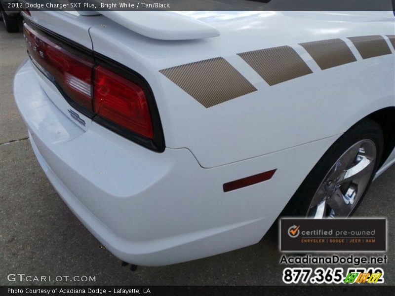 Bright White / Tan/Black 2012 Dodge Charger SXT Plus