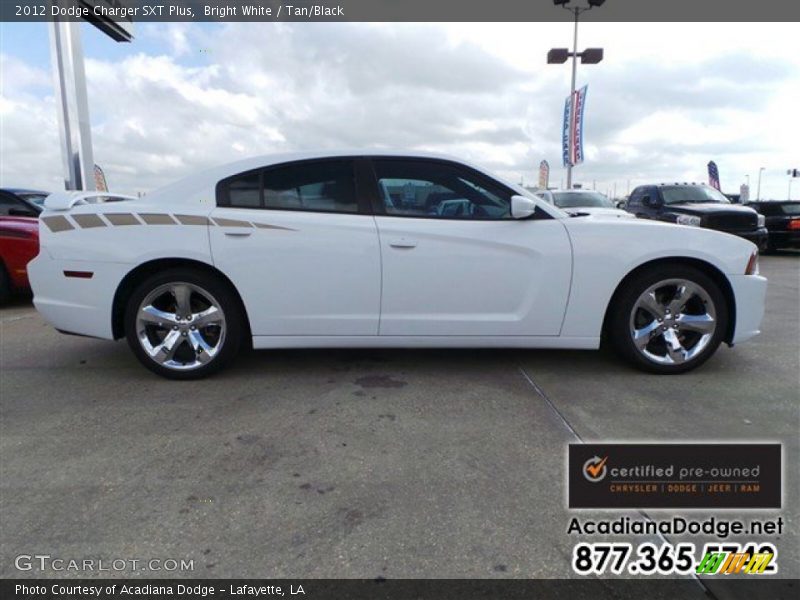 Bright White / Tan/Black 2012 Dodge Charger SXT Plus