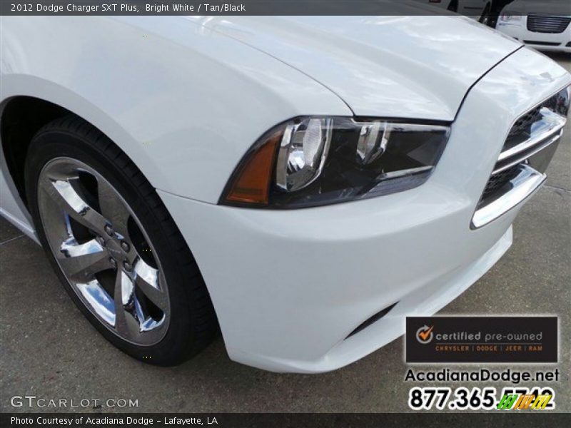 Bright White / Tan/Black 2012 Dodge Charger SXT Plus