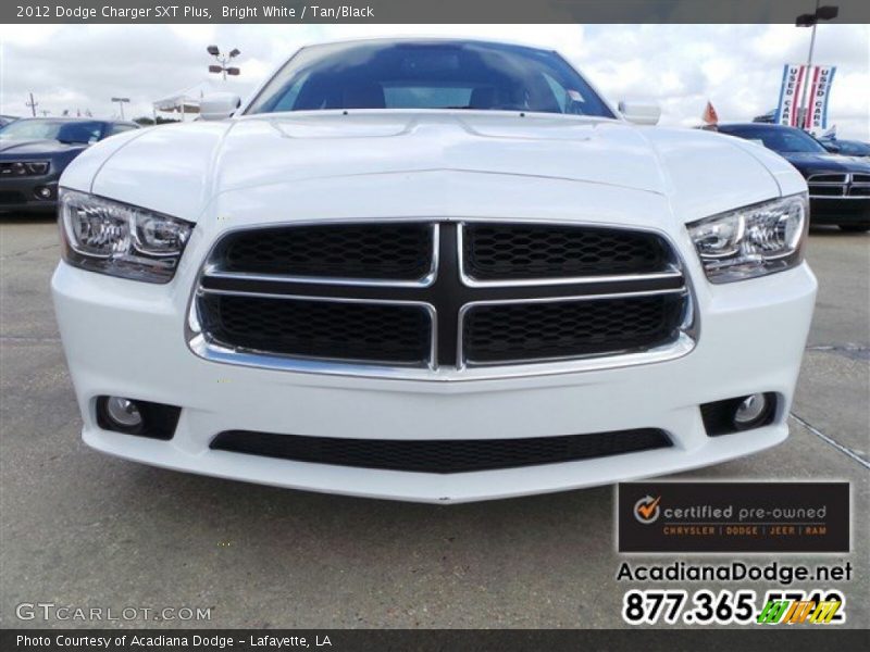 Bright White / Tan/Black 2012 Dodge Charger SXT Plus