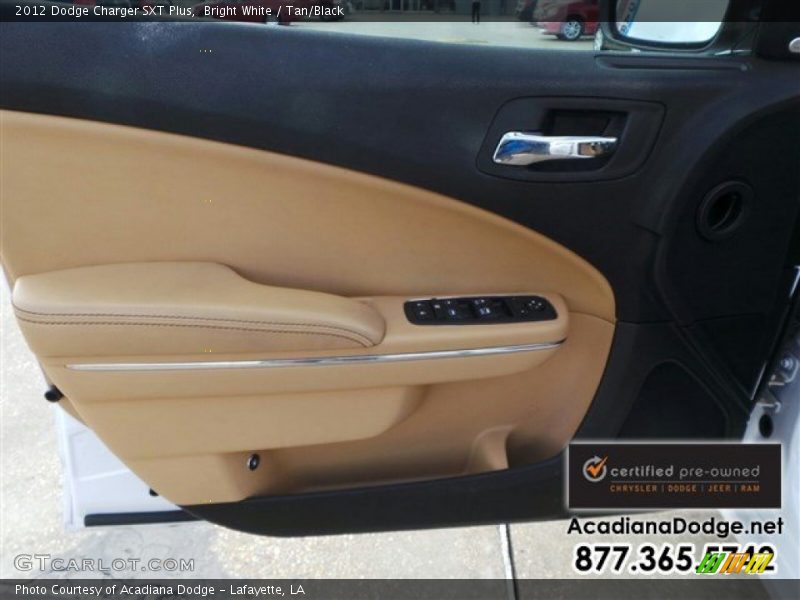 Bright White / Tan/Black 2012 Dodge Charger SXT Plus