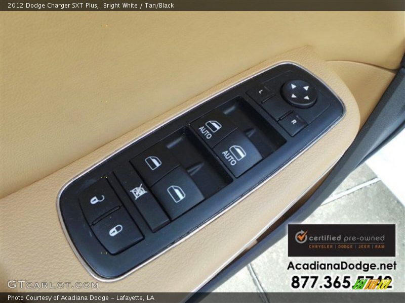 Bright White / Tan/Black 2012 Dodge Charger SXT Plus