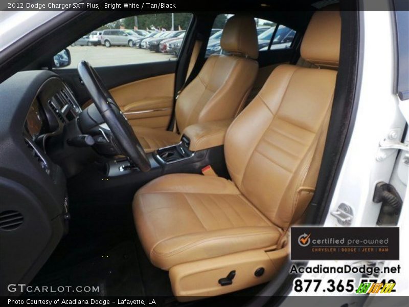 Bright White / Tan/Black 2012 Dodge Charger SXT Plus