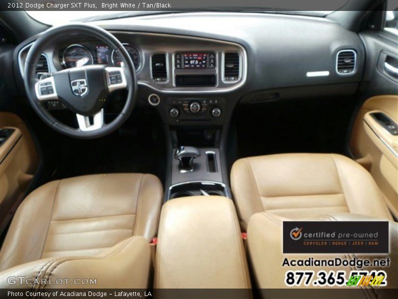 Bright White / Tan/Black 2012 Dodge Charger SXT Plus