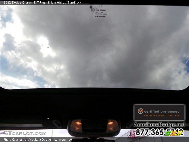 Bright White / Tan/Black 2012 Dodge Charger SXT Plus