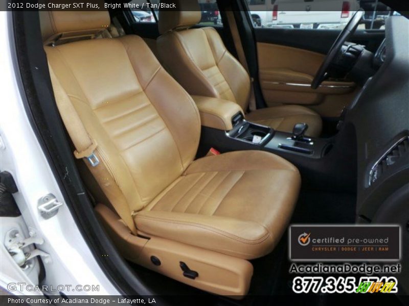 Bright White / Tan/Black 2012 Dodge Charger SXT Plus