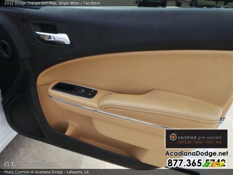 Bright White / Tan/Black 2012 Dodge Charger SXT Plus