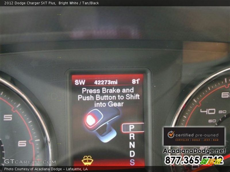 Bright White / Tan/Black 2012 Dodge Charger SXT Plus