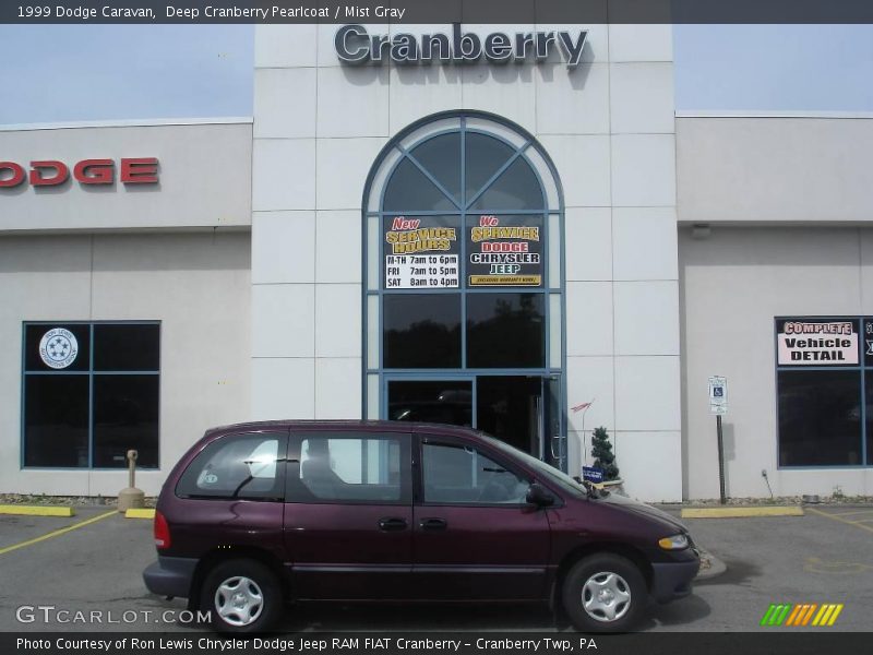 Deep Cranberry Pearlcoat / Mist Gray 1999 Dodge Caravan
