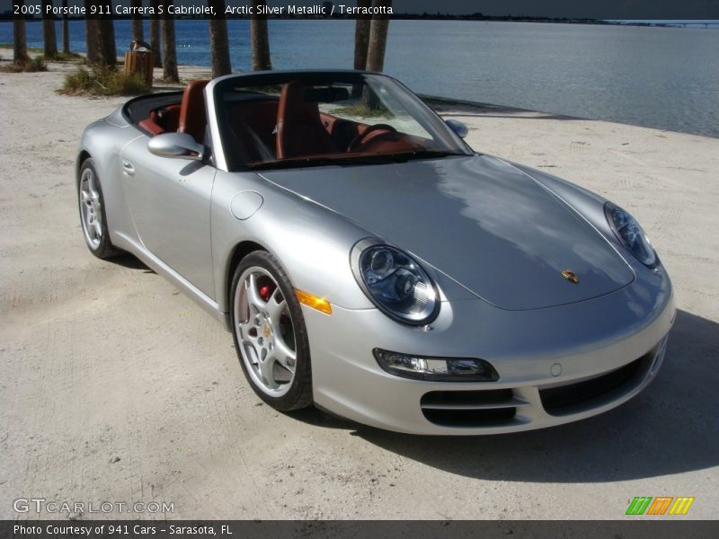 Arctic Silver Metallic / Terracotta 2005 Porsche 911 Carrera S Cabriolet