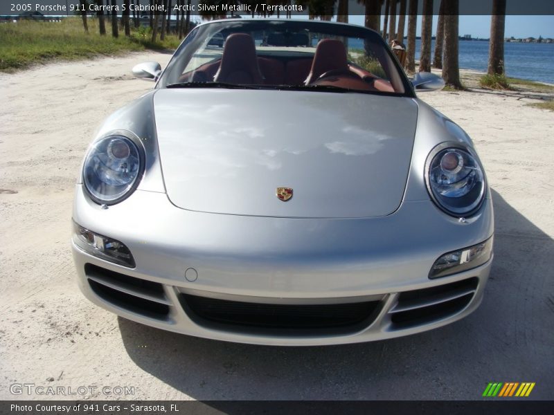 Arctic Silver Metallic / Terracotta 2005 Porsche 911 Carrera S Cabriolet