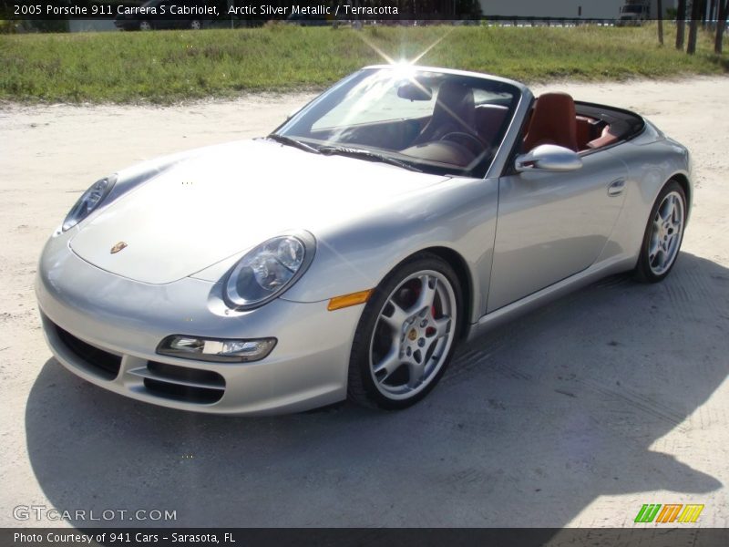 Arctic Silver Metallic / Terracotta 2005 Porsche 911 Carrera S Cabriolet