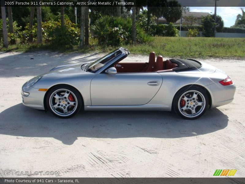Arctic Silver Metallic / Terracotta 2005 Porsche 911 Carrera S Cabriolet
