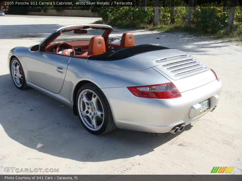 Arctic Silver Metallic / Terracotta 2005 Porsche 911 Carrera S Cabriolet