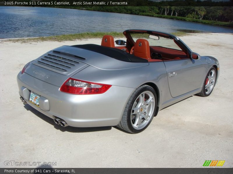 Arctic Silver Metallic / Terracotta 2005 Porsche 911 Carrera S Cabriolet