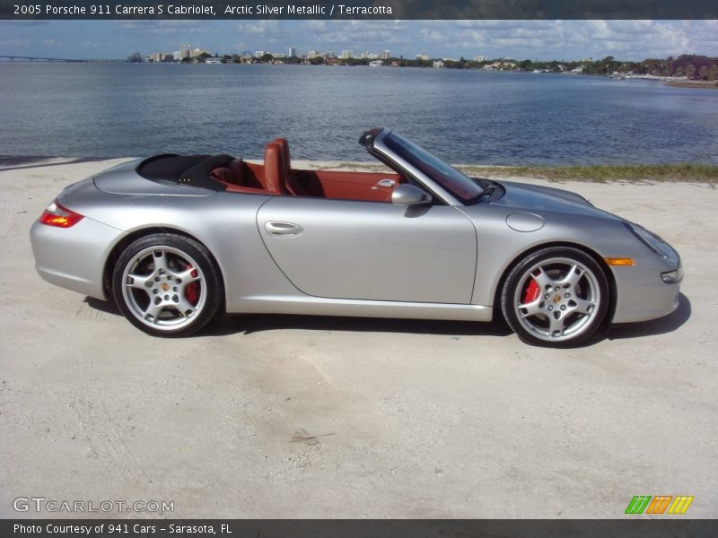 Arctic Silver Metallic / Terracotta 2005 Porsche 911 Carrera S Cabriolet