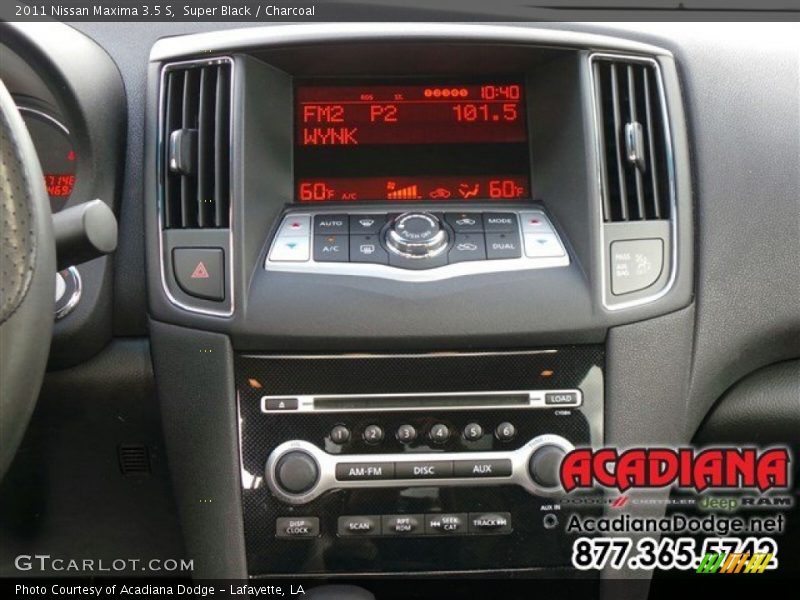 Super Black / Charcoal 2011 Nissan Maxima 3.5 S