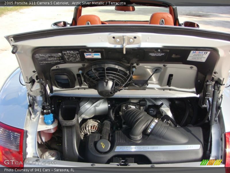 Arctic Silver Metallic / Terracotta 2005 Porsche 911 Carrera S Cabriolet