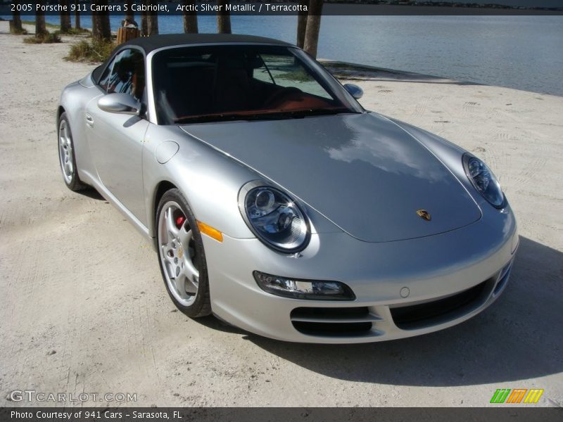 Arctic Silver Metallic / Terracotta 2005 Porsche 911 Carrera S Cabriolet